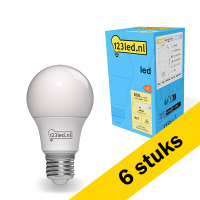 Aanbieding: 6x 123led LED lamp E27 | Peer A60 | Mat | 4000K | 8W (60W) **IRELAND ONLY** LDR01765