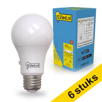 Aanbieding: 6x 123led LED lamp E27 Peer A60 Mat 2700-3000-4000-5000-6500K Dimbaar 8W (60W) LDR02379