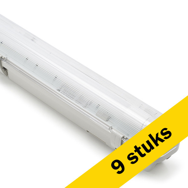 Aanbieding: 9x 123led IP65 TL-armatuur 120 cm | 4000K | 2100 lumen (14W) incl. TL-buis LDR08637 - 1