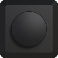 Dimmerknop incl. centraalplaat en raamwerk | Zwart | 123led huismerk