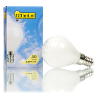 123led E14 led-lamp kogel mat dimbaar 2.8W (25W) LDR01620 123led E14 led-lamp kogel mat dimbaar 2.8W (25W) LDR01620