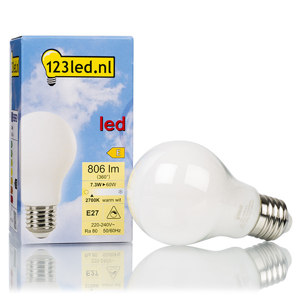 123led E27 led-lamp peer mat dimbaar 7.3W (60W) LDR01614 123led E27 led-lamp peer mat dimbaar 7.3W (60W) LDR01614 - 1