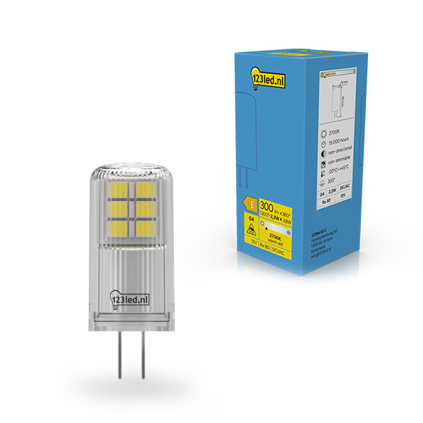 123led G4 LED capsule SMD 2700K 2.2W (28W) LDR02342 - 1