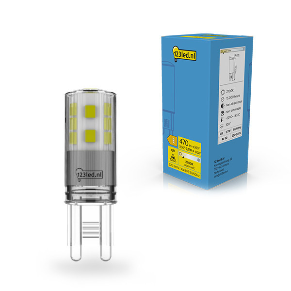 123led G9 LED capsule SMD Helder 2700K 3.7W (40W) LDR02324 - 1