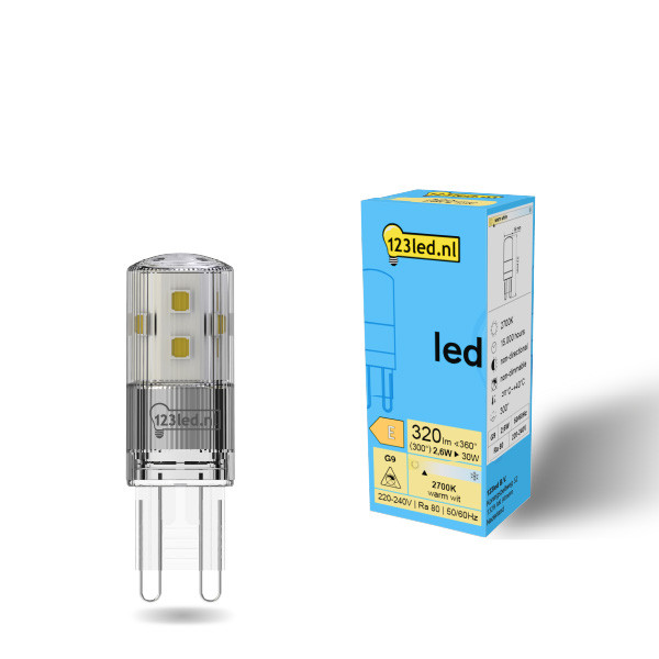 123led G9 led-capsule helder 2.6W (30W) LDR01950 123led G9 led-capsule helder 2.6W (30W) LDR01950 - 1