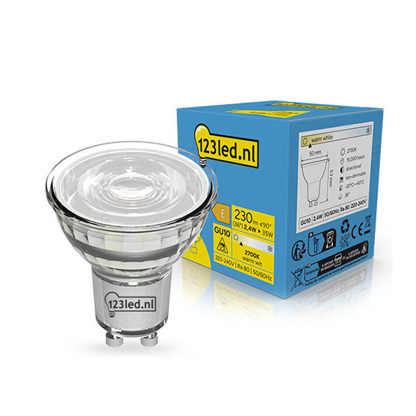 123led GU10 LED spot | 2700K | 2.4W (35W) LDR02272 - 1