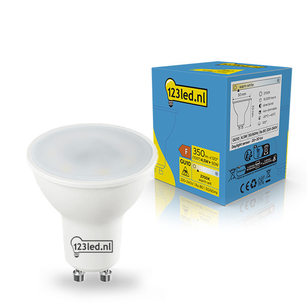 123led GU10 LED spot Sensor dag/nacht 2700K 4.5W (50W) LDR02412 - 1