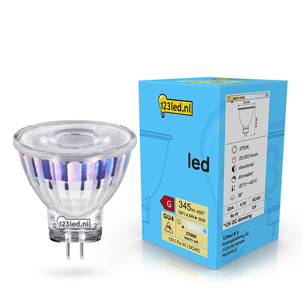 123led GU4 led-spot dimbaar 4.5W (35W) LDR02066 123led GU4 led-spot dimbaar 4.5W (35W) LDR02066 - 1