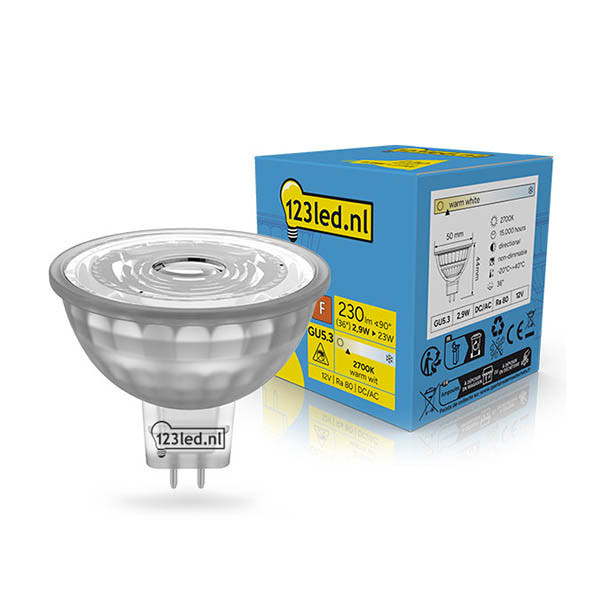 123led GU5.3 LED spot | 2700K | 2.9W (23W) LDR02294 - 1