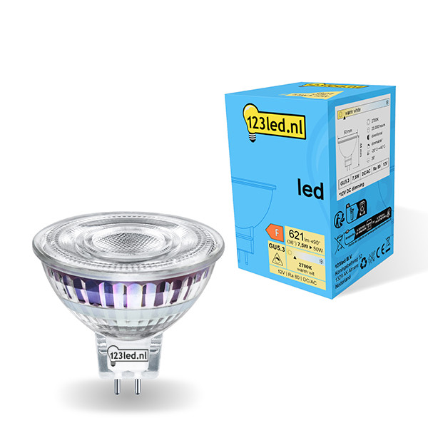 123led GU5.3 led-spot dimbaar 7.5W (50W) LDR01754 - 1