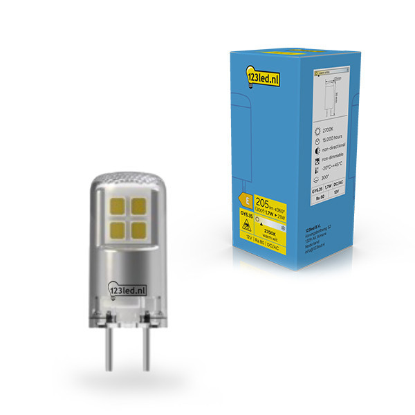 123led GY6.35 LED capsule SMD Helder 2700K 1.7W (21W) LDR02356 - 1