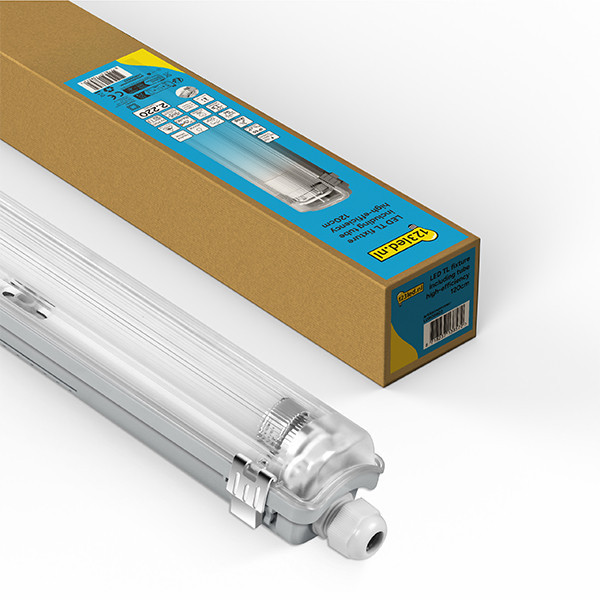 123led LED TL armatuur 120 cm incl. TL buis 4000K (840) 2220 lumen High Efficiency IP65 12W (36W) LDR08823 - 1