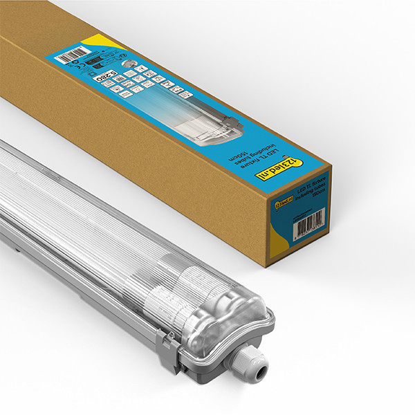 123led LED TL armatuur 150 cm incl. TL buizen 4000K (840) 5280 lumen IP65 2x 22W LDR08817 - 1