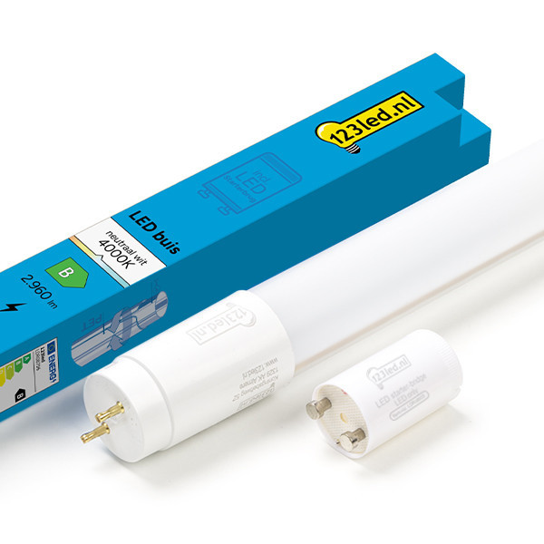 123led LED TL buis 150 cm 4000K (840) 2960 lumen High Efficiency T8 (G13) 16W (58W) LDR08796 - 1