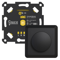 Led dimmer inbouw 0-250W Fase aan- en afsnijding (RLC) Compleet Zwart 123led huismerk LDR02460