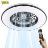 Plafondventilator met LED lamp | Ø 48.5 cm | 2000-4000K | Zwart | 63W LDR02466 - 2