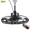 Plafondventilator met LED lamp | Ø 50.8 cm | 2000-4000K | IP44 | Zwart | 42W LDR02463 - 2