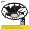 Plafondventilator met LED lamp | Ø 50.8 cm | 2000-4000K | IP44 | Zwart | 42W LDR02463 - 7