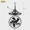 Plafondventilator met LED lamp | Ø 50.8 cm | 2000-4000K | IP44 | Zwart | 42W LDR02463 - 8