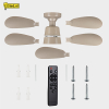 Plafondventilator met LED lamp | Ø 53 cm | 2200-6500K | Zandkleur | 25W LDR02465 - 8