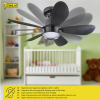 Plafondventilator met LED lamp | Ø 53 cm | 2200-6500K | Zwart | 25W LDR02464 - 5