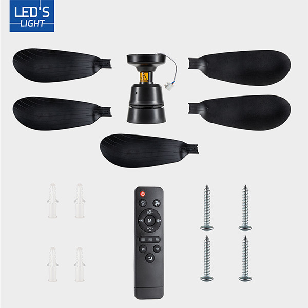 Plafondventilator met LED lamp | Ø 53 cm | 3000-6500K | Zwart | 25W LDR06824 - 7