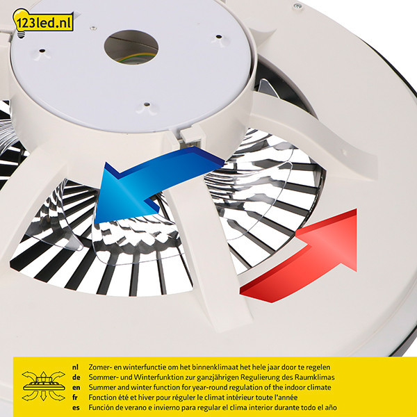 Plafondventilator met LED lamp | Ø 60.4 cm | 2000-4000K | Zwart | 52W LDR02462 - 5
