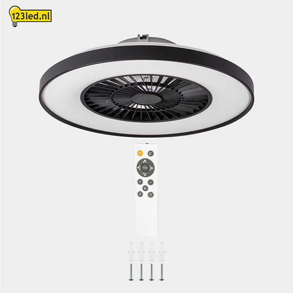 Plafondventilator met LED lamp | Ø 60.4 cm | 2000-4000K | Zwart | 52W LDR02462 - 7
