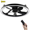Plafondventilator met LED lamp | Ø 61.3 cm | 2200-6500K | Zwart | 27W LDR02467 - 2