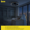 Plafondventilator met LED lamp | Ø 61.3 cm | 2200-6500K | Zwart | 27W LDR02467 - 6