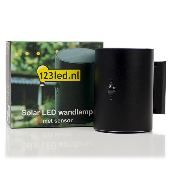 Solar wandlamp met sensor | Up & Down | Grantham | 3000K | IP54 | Zwart LDR08531 - 3