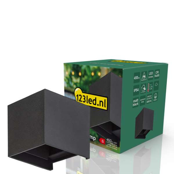Wandlamp buiten | Up & Down | Amarillo | 2700K | IP54 | 5.5W | Zwart LDR08546 - 2
