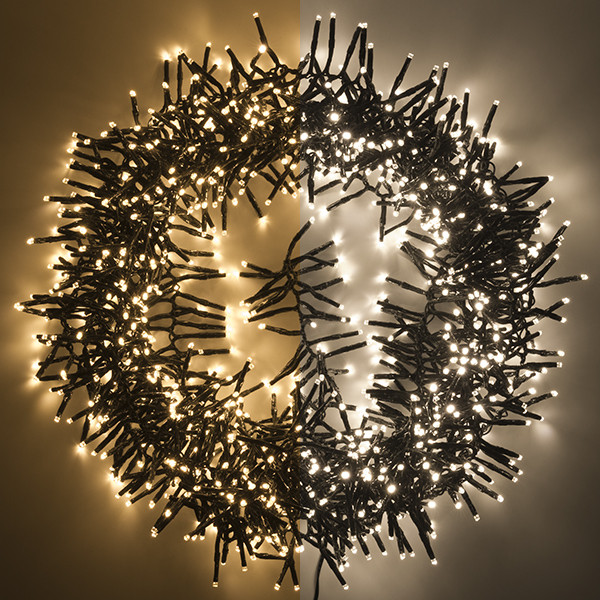 123led clusterverlichting extra warm wit & warm wit 11,4 meter 1152 lampjes LDR07130 - 1