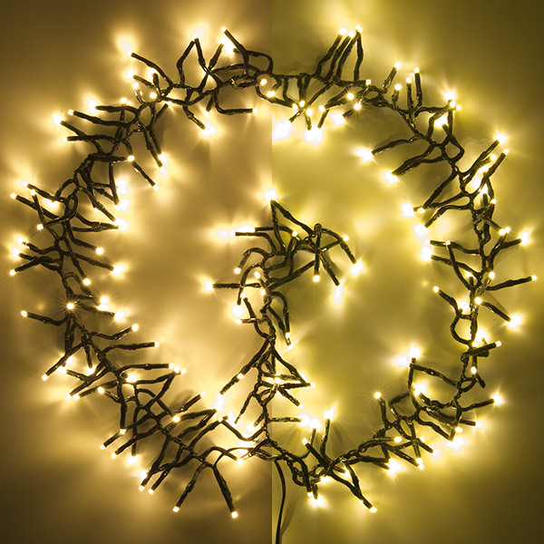 123led clusterverlichting extra warm wit & warm wit 4,5 meter 192 lampjes LDR07126 - 1