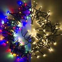 123led clusterverlichting multicolor & warm wit 4,5 meter 192 lampjes LDR07185