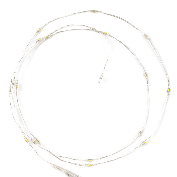 123led draadverlichting op batterijen  1 meter extra warm wit & warm wit 20 lampjes zilver LDR07279 - 4