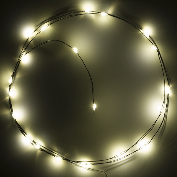 123led draadverlichting op batterijen 1 meter extra warm wit & warm wit 20 lampjes zwart LDR07282 - 3