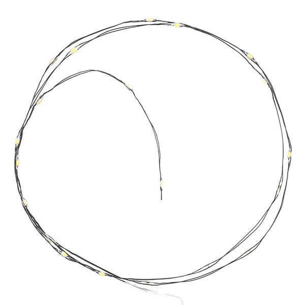 123led draadverlichting op batterijen 1 meter extra warm wit & warm wit 20 lampjes zwart LDR07282 - 4