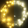 123led draadverlichting op batterijen  2 meter extra warm wit & warm wit 40 lampjes zilver LDR07280 - 1