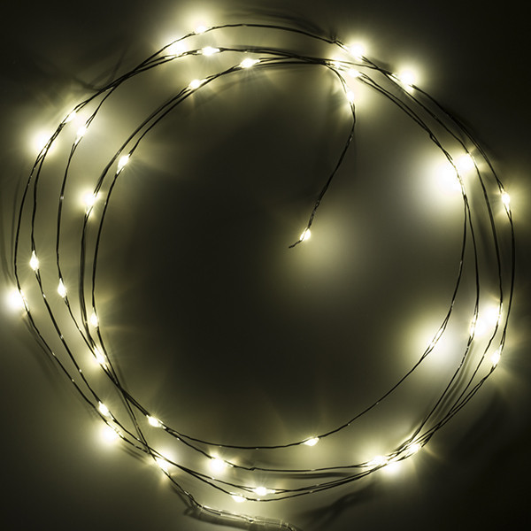 123led draadverlichting op batterijen 2 meter extra warm wit & warm wit 40 lampjes zwart LDR07283 - 3