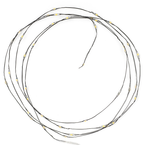 123led draadverlichting op batterijen 2 meter extra warm wit & warm wit 40 lampjes zwart LDR07283 - 4