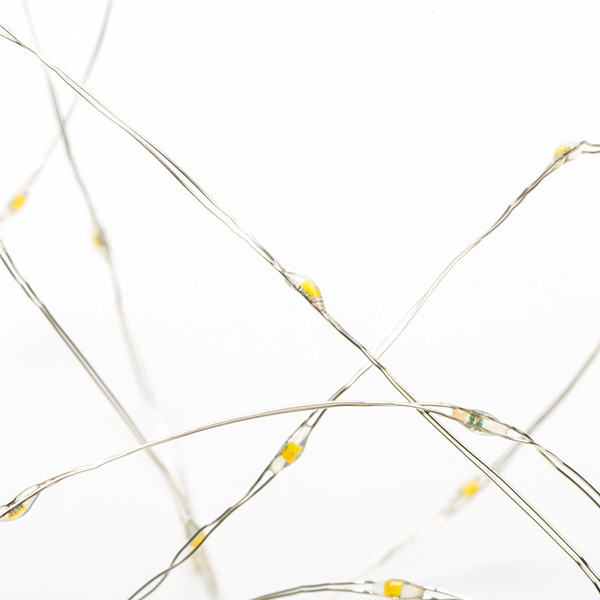 123led draadverlichting op batterijen 5 meter extra warm wit & warm wit 100 lampjes zilver LDR07281 - 6