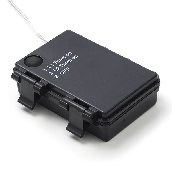 123led draadverlichting op batterijen 5 meter extra warm wit & warm wit 100 lampjes zilver LDR07281 - 7