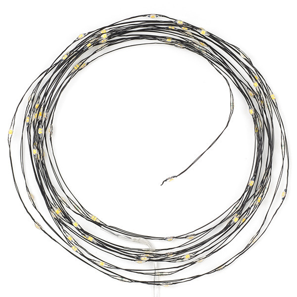 123led draadverlichting op batterijen 5 meter extra warm wit & warm wit 100 lampjes zwart LDR07284 - 4