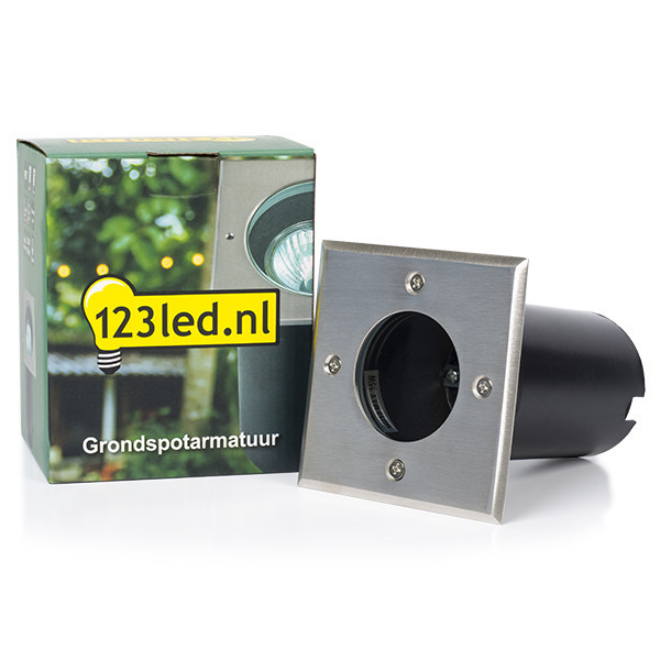 123led grondspot Athene RVS geschikt voor 1x GU10 LDR08506 - 2