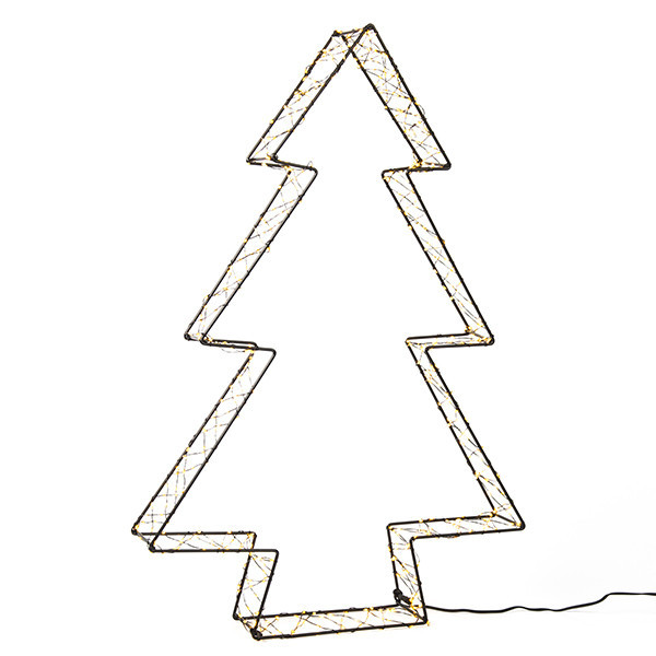 123led kerstboom 3D 56 cm extra warm wit & warm wit 540 lampjes zwart LDR07273 - 2