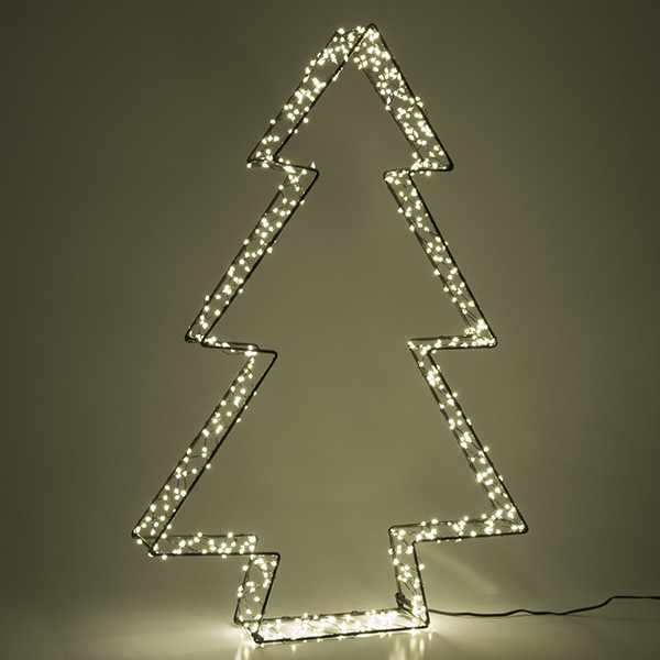 123led kerstboom 3D 56 cm extra warm wit & warm wit 540 lampjes zwart LDR07273 - 4