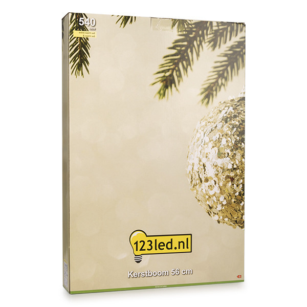 123led kerstboom 3D 56 cm extra warm wit & warm wit 540 lampjes zwart LDR07273 - 5