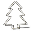 123led kerstboom 3D op batterijen 26 cm extra warm wit & warm wit 200 lampjes zwart LDR07286 - 2