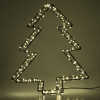 123led kerstboom 3D op batterijen 26 cm extra warm wit & warm wit 200 lampjes zwart LDR07286 - 4